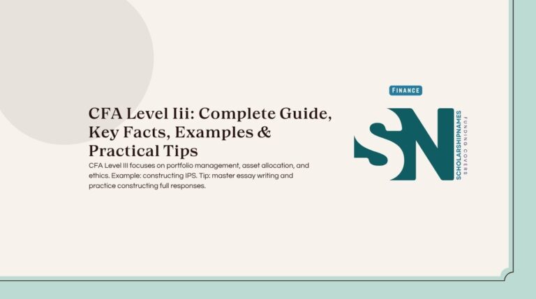 cfa level iii
