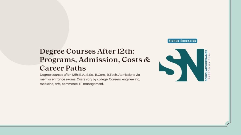 degree courses after 12th