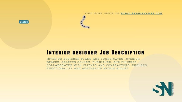 interior designer job description