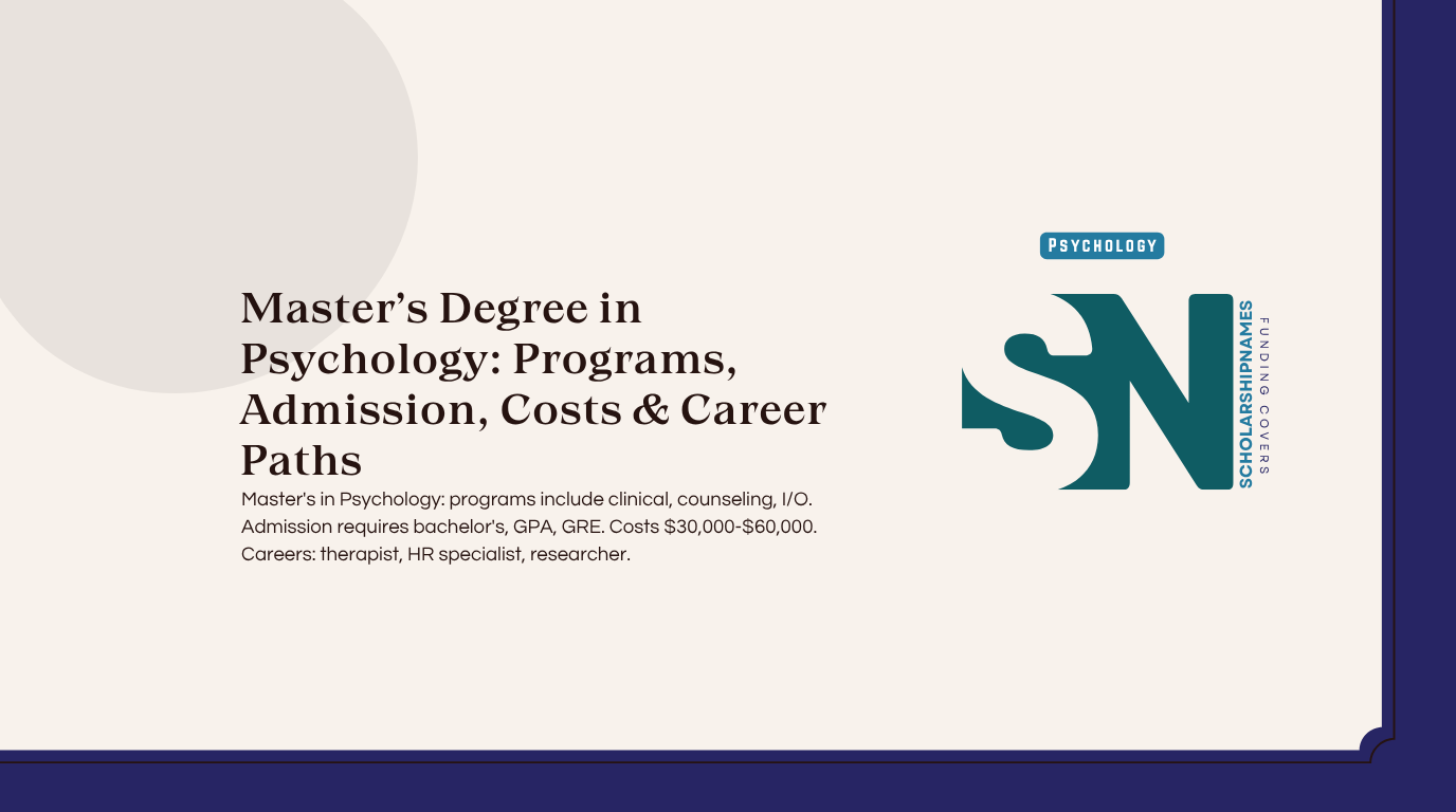 master's degree in psychology