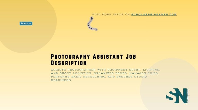 photography assistant job
