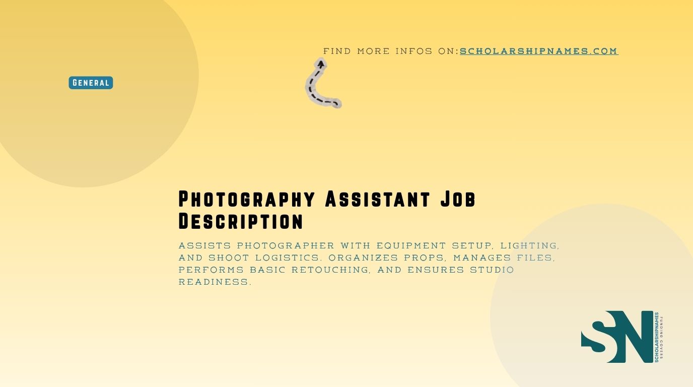 photography assistant job
