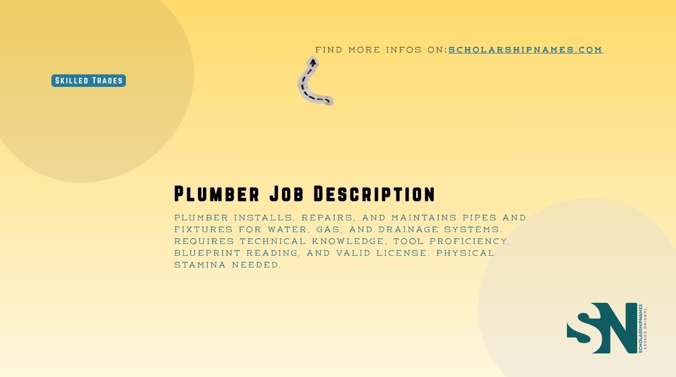 plumber job description