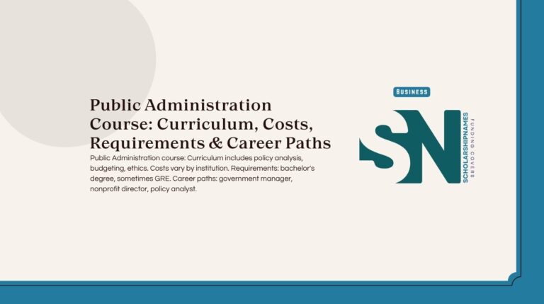 public administration course
