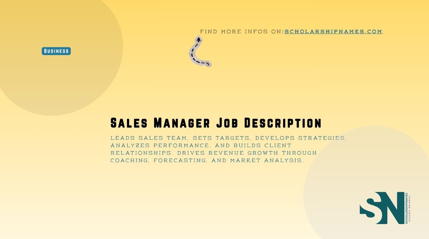 Sales Manager job description