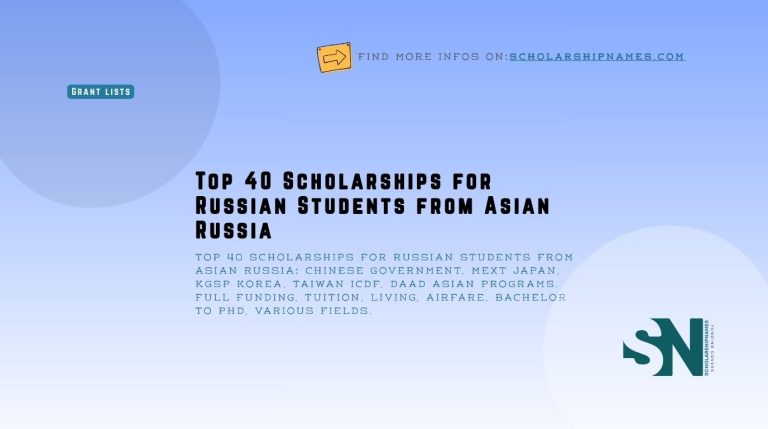 scholarships for Russian students